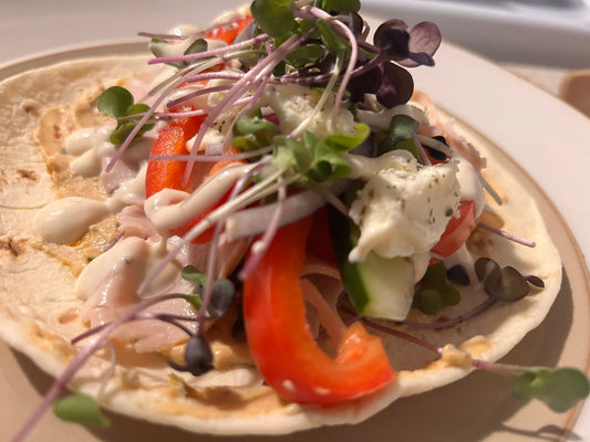 Confetti Radish Hummus Wrap - Yummy Little Plants